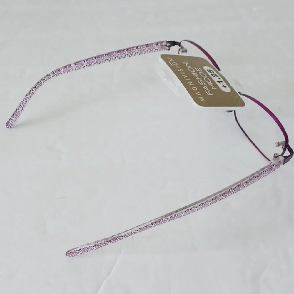 Magnivision Women's Rimless Readers Eye Glasses Daniella +1.25 Purple